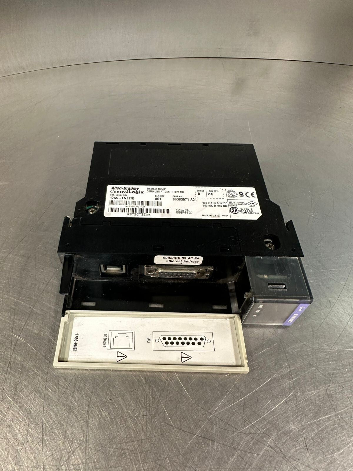 Allen Bradley 1756-ENET/B ControlLogix Ethernet TCP/IP A01 96383071 (3.1.3)