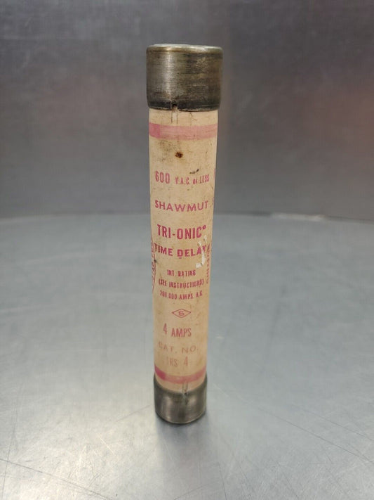 Shawmut TRS4 Tri-Onic Time Delay Fuses, 600V 4A.                           4D-38