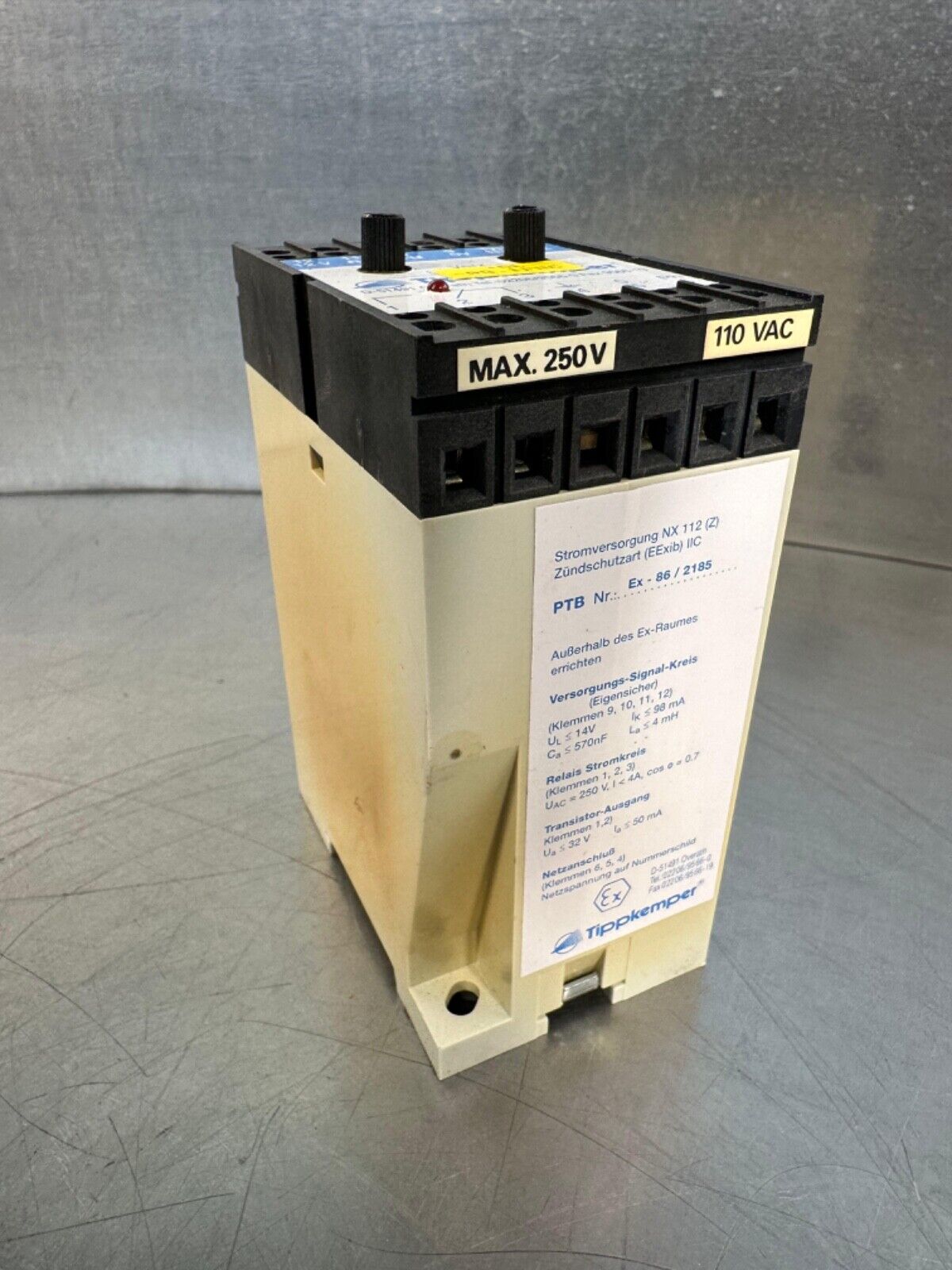 Tippkemper NX-112-Z Power Supply 110VAC 40mA (4B-29)