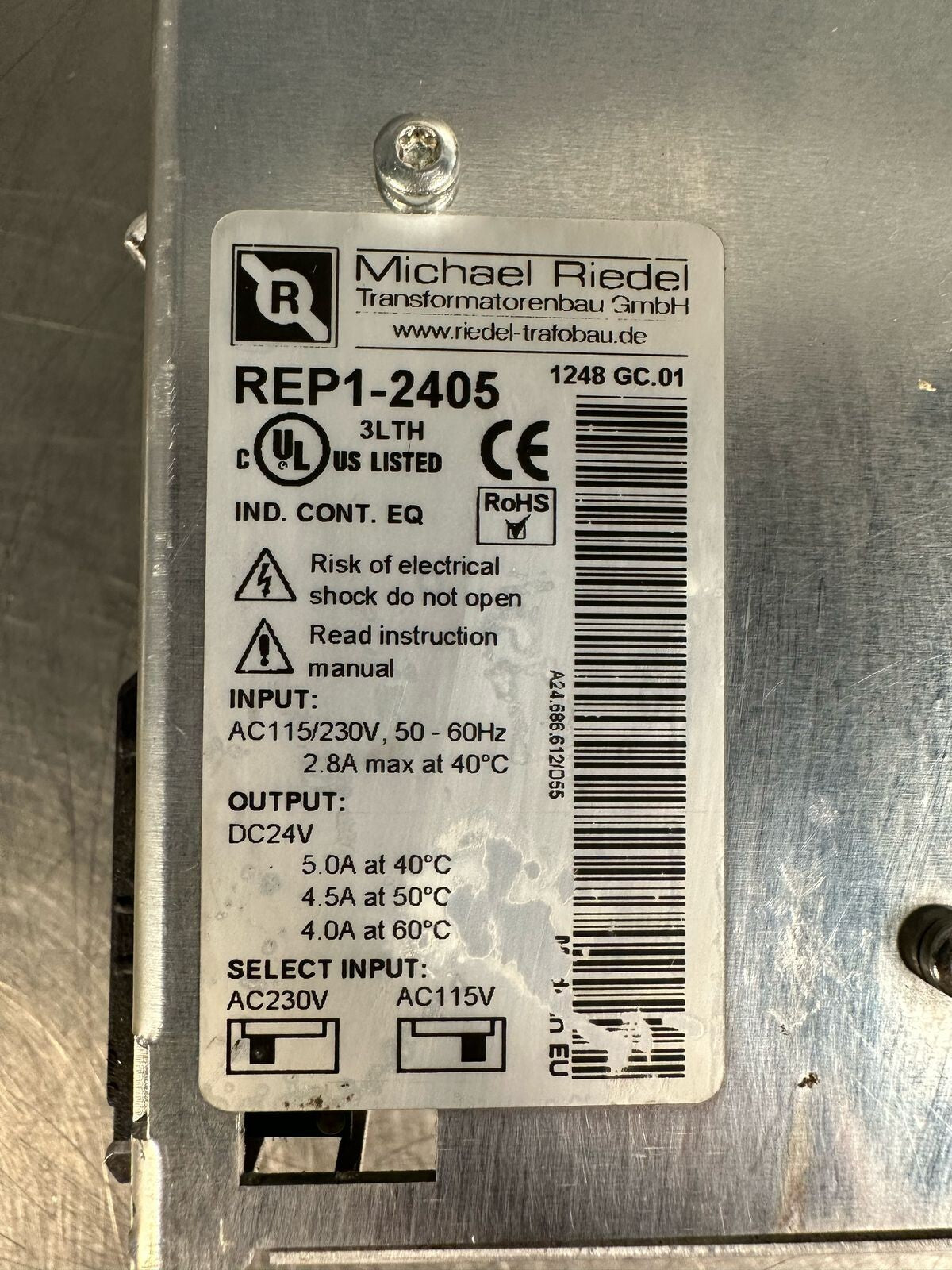 Michael Riedel REP 120 / REP1-2405 POWER SUPPLY                     (6.2.2)