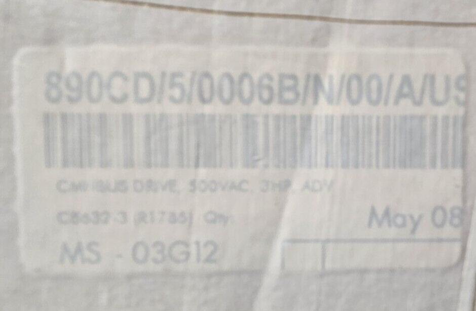 Parker 890CD/5/0006B/N/00/A/US  Servo  Drive                            (BIN721)