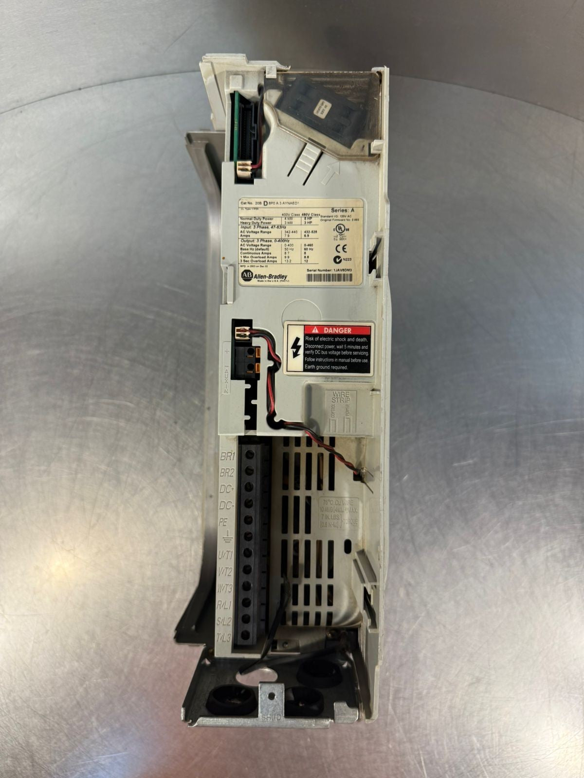Allen-Bradley 20BD8P0A3AYNAED1 /A AC Drive 5 HP 480V 3Ph   (3.5.5)