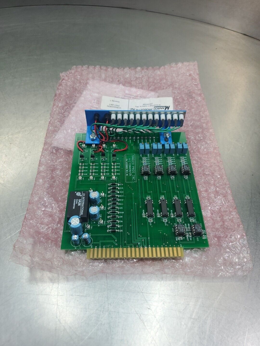 MANSCO PRODUCTS T-VI4-1 4CH V/I BOARD.                                     3D-2.