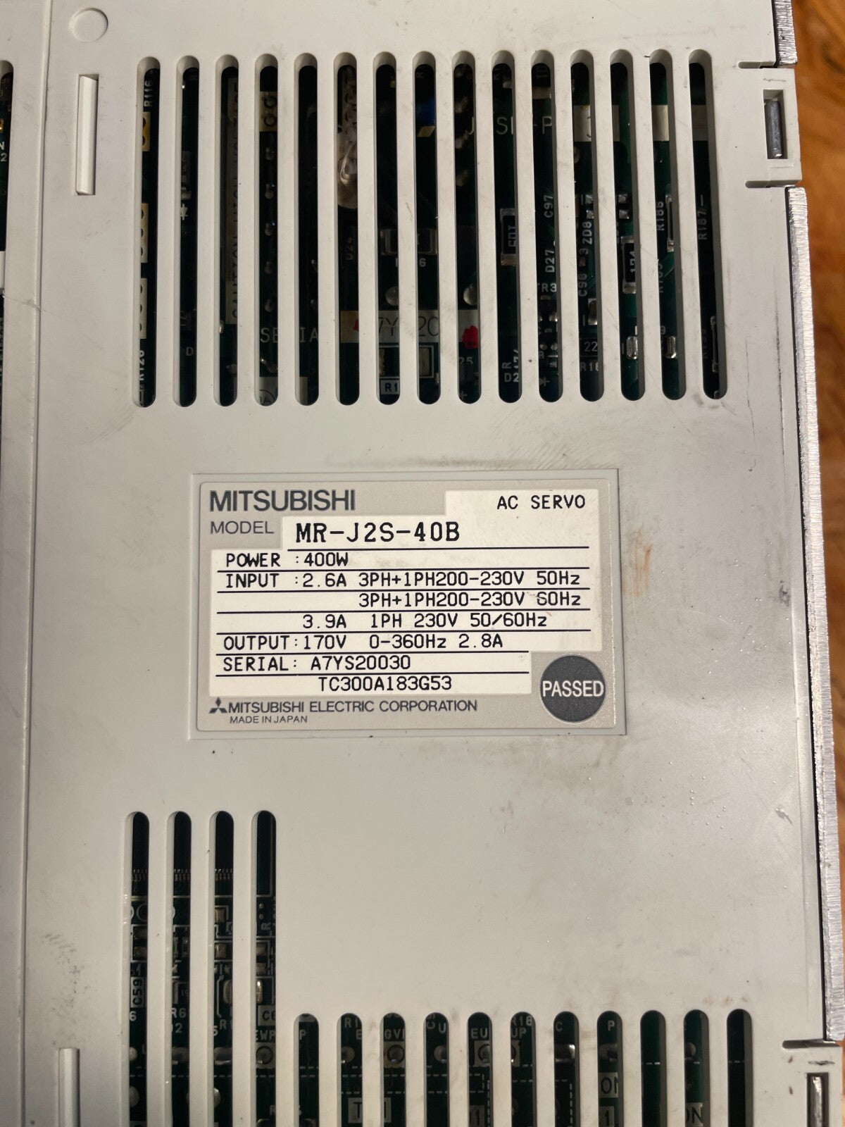 Mitsubishi Electric MR-J2S-40B 170-V Output 400 W 2.8-A AC Servo Amplifier @1E