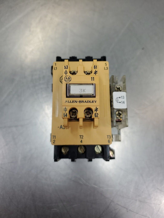 ALLEN BRADLEY 100-A38N*3 Ser C CONTACTOR, w/ 195-FA11.                     4D-34