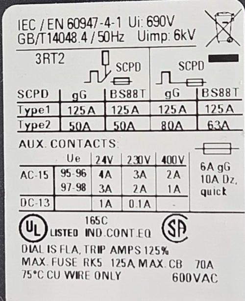 Siemens 3RU2126-4EB0 Sirius Overload Relay  (BIN2.3.3)