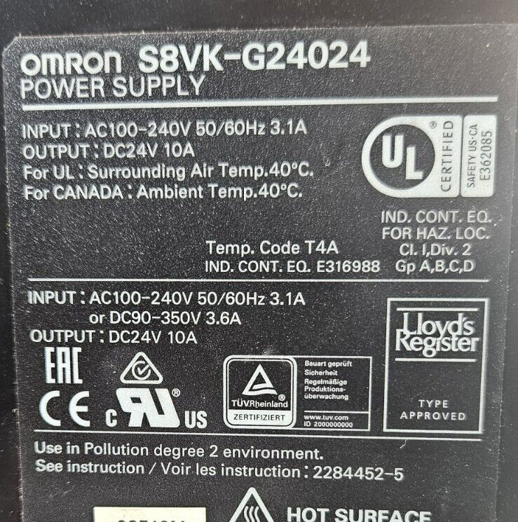 OMRON S8VK-G24024 Power Supply                                          (BIN533)