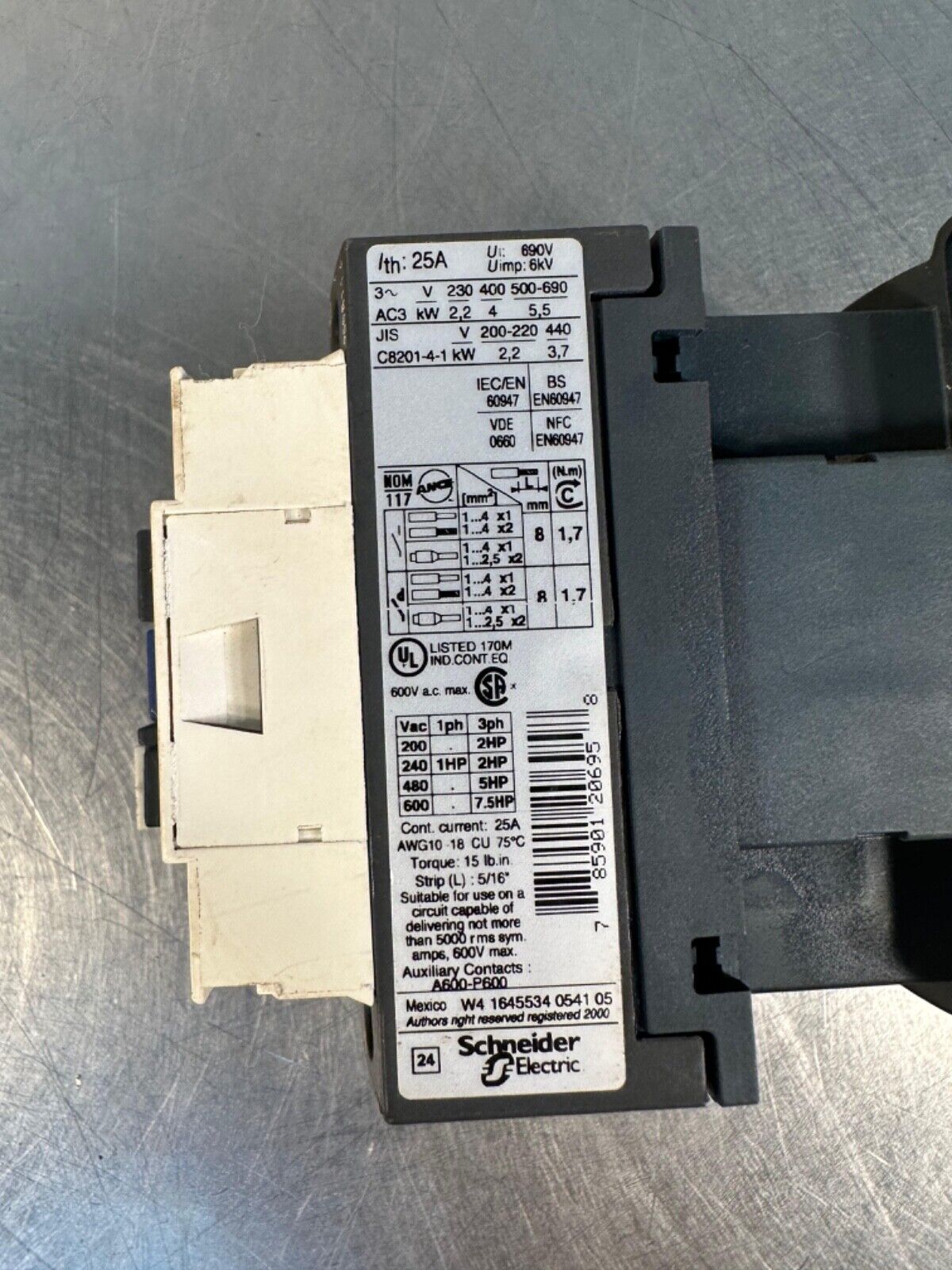 Telemecanique Contactor LC1-D09 Jis-C8201-4-1 (4D-39)