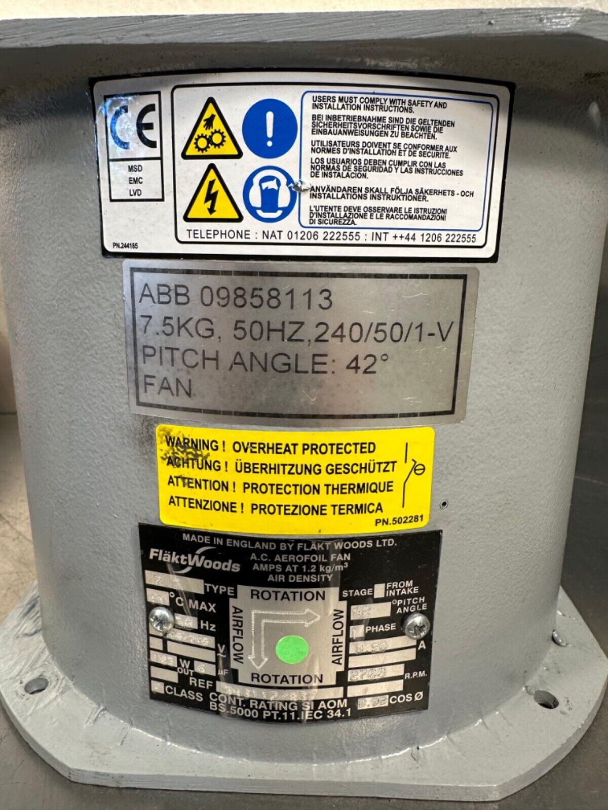 Abb 09858113 FlaktWoods Aerofoil  240/50/1-V (4D-26))