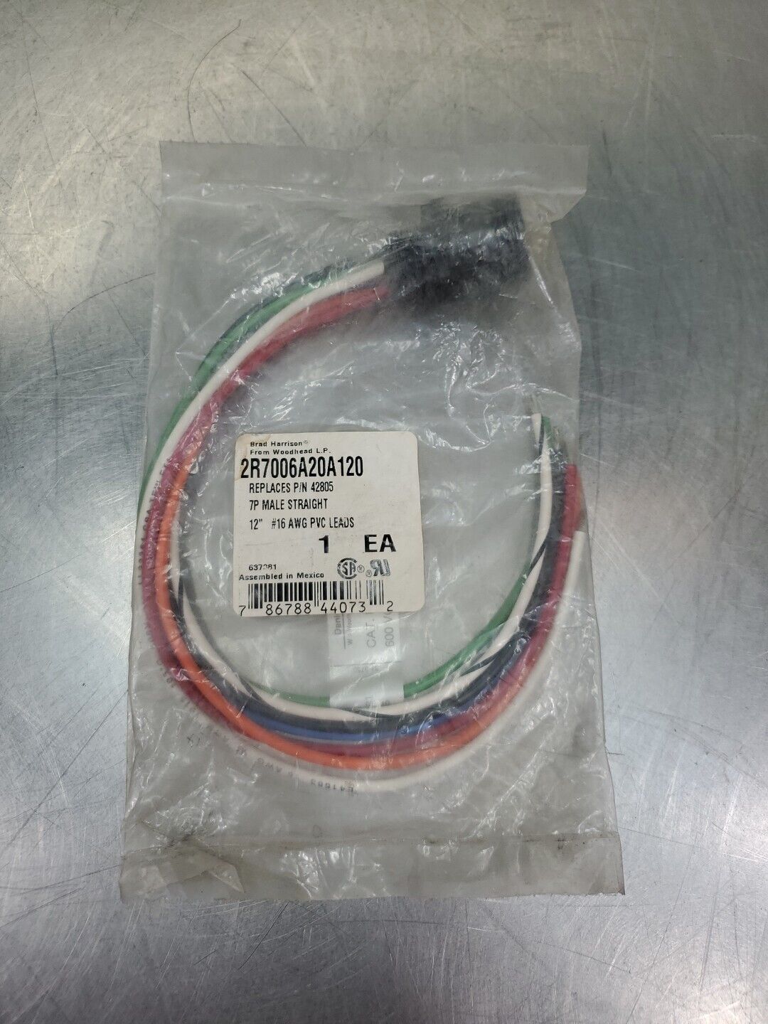 Woodhead/Brad Harrison 2R7006A20A120 7P Male Straight Connector.         5D-35/9