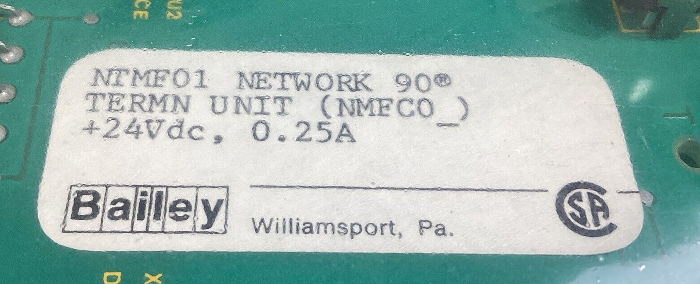 Bailey Controls  NTMF01  Termination Module ASSY #  6635336E1    Loc3C-25