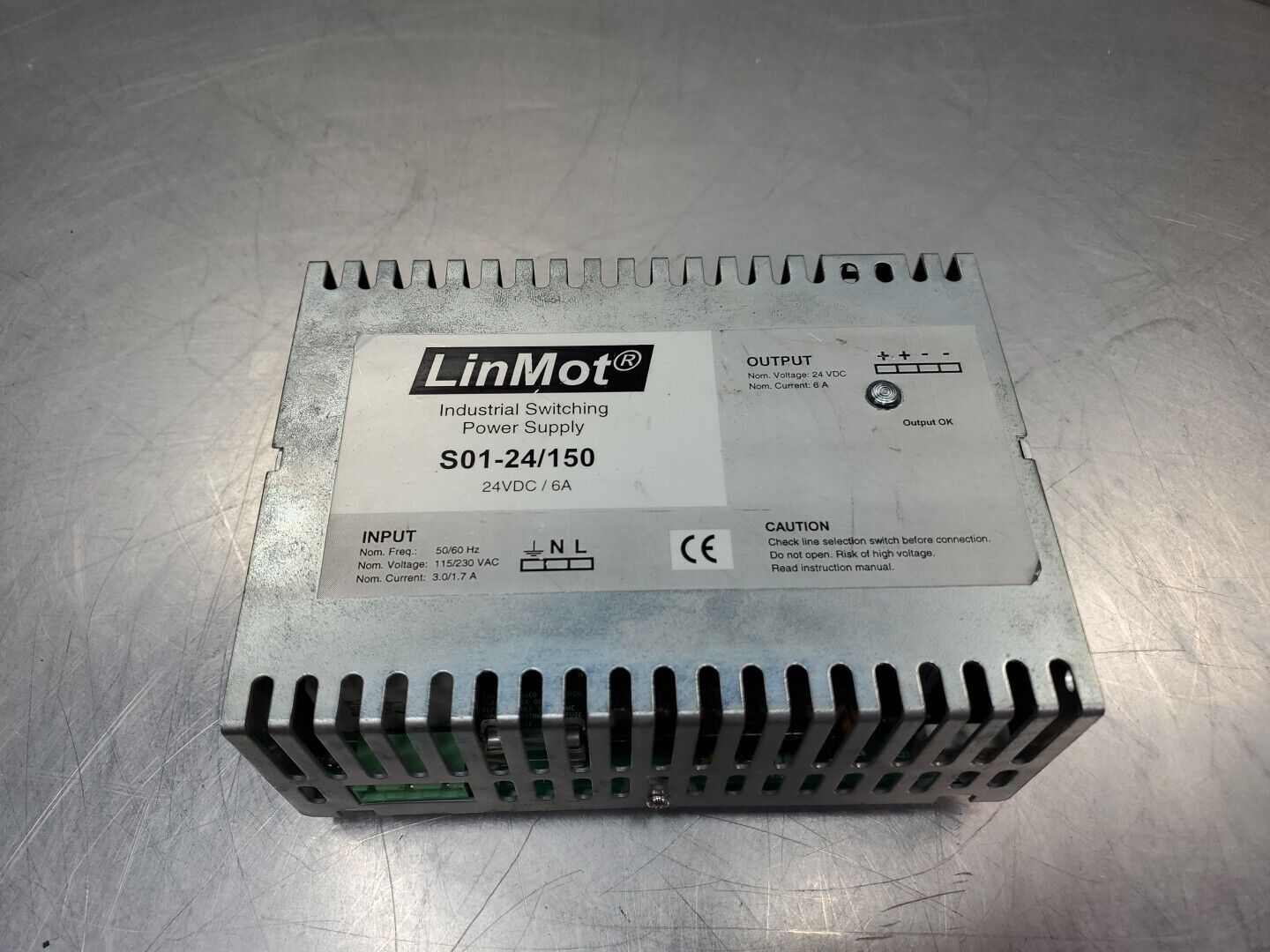 LinMot S01-24/150 INDUSTRIAL SWITCHING POWER SUPPLY, 24VDC 6A.             4D-25