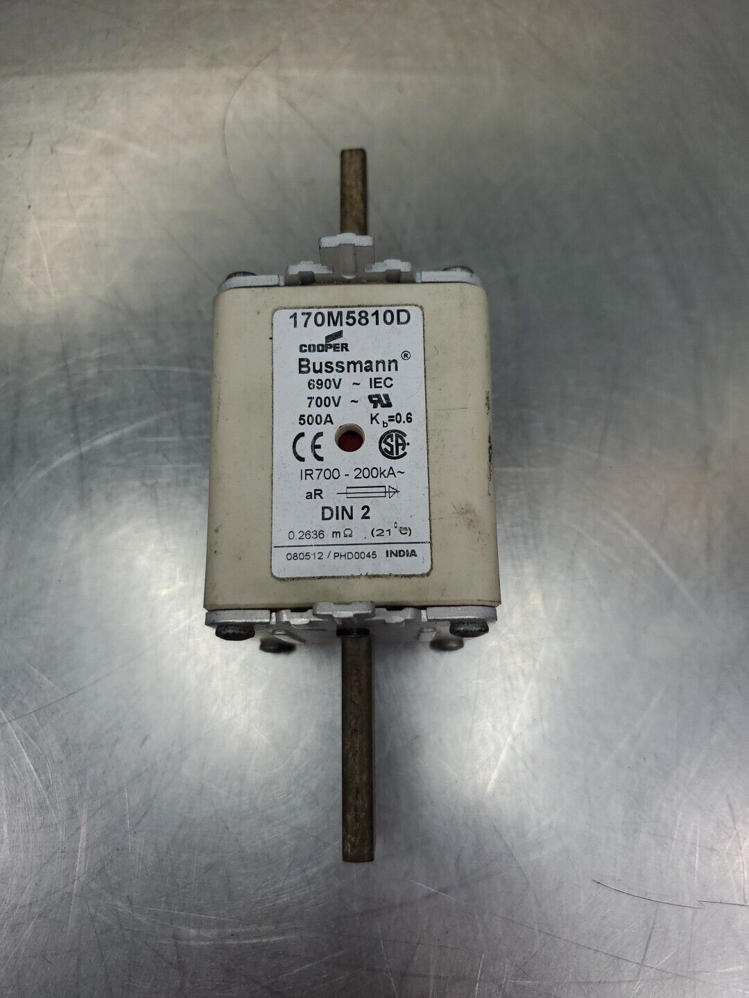 Cooper BUSSMANN 170M5810D Fuse, 500A 690-700VAC.                            4E-8