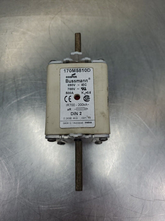 Cooper BUSSMANN 170M5810D Fuse, 500A 690-700VAC.                            4E-8