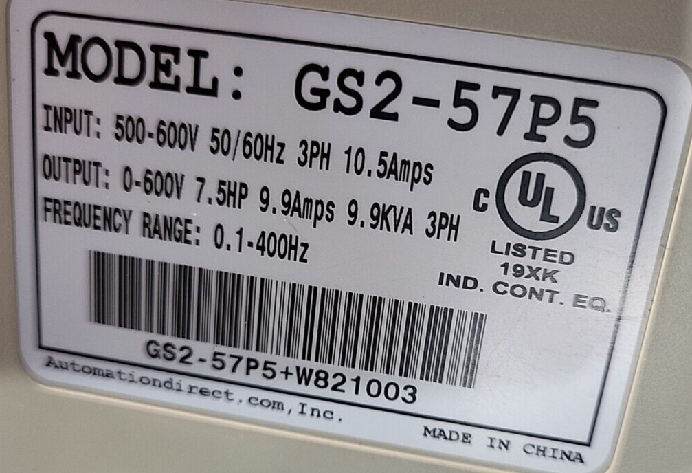 Automation Direct GS2 575V AC Drive 7.5HP             (BIN323)