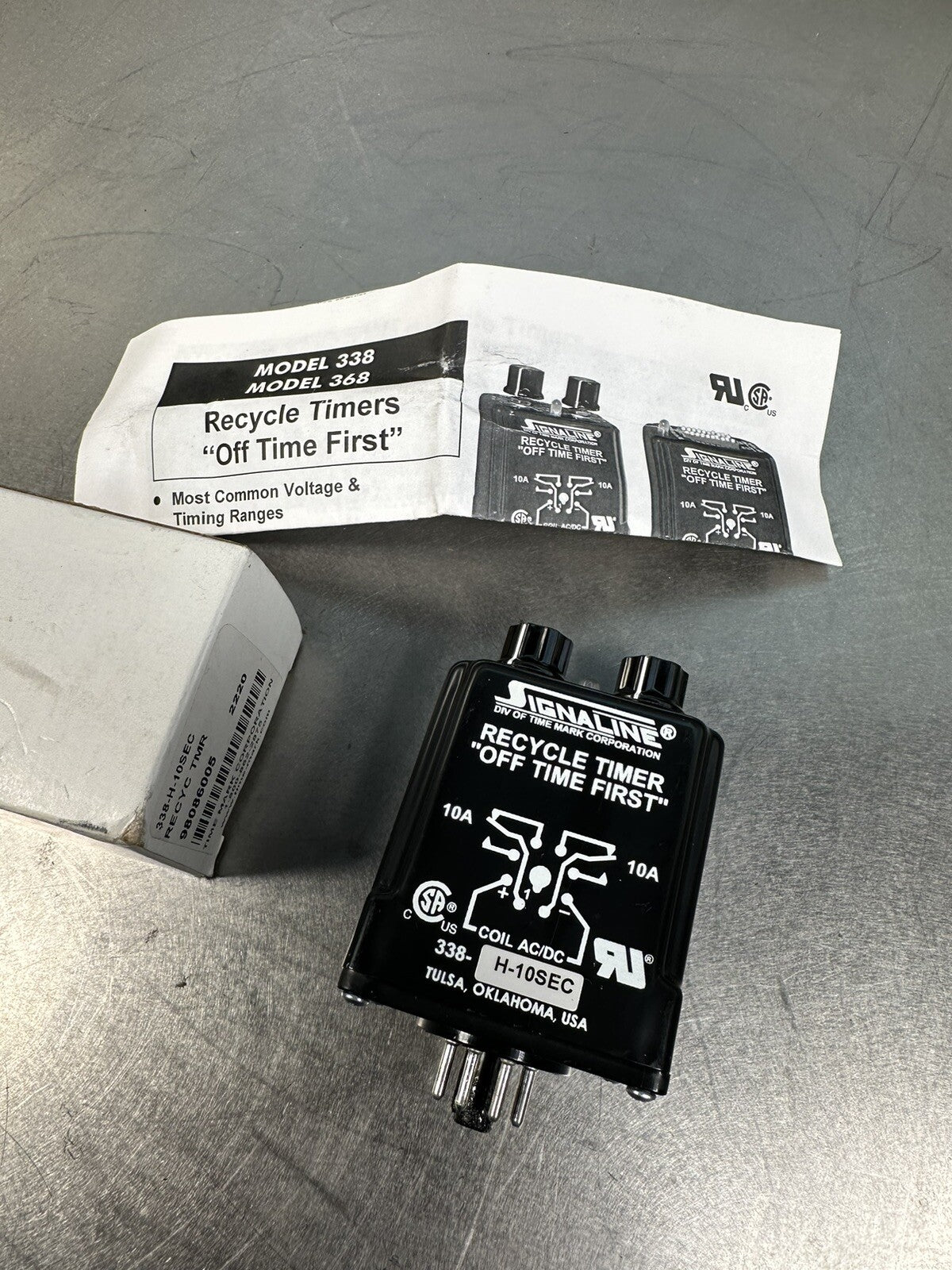 TIME MARK SIGNALINE 338 H 10SEC 10 Amp Recycle Timer Timing Relay  (BIN-1.1.1)