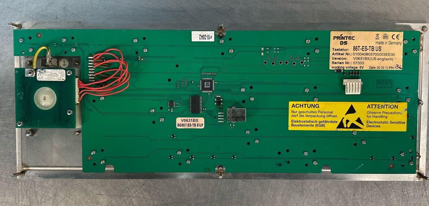 Printec-Ds 86T-ES-TB US Ver/ V0631BX Stainless Steel Ind. Keyboard  (3.5.2)