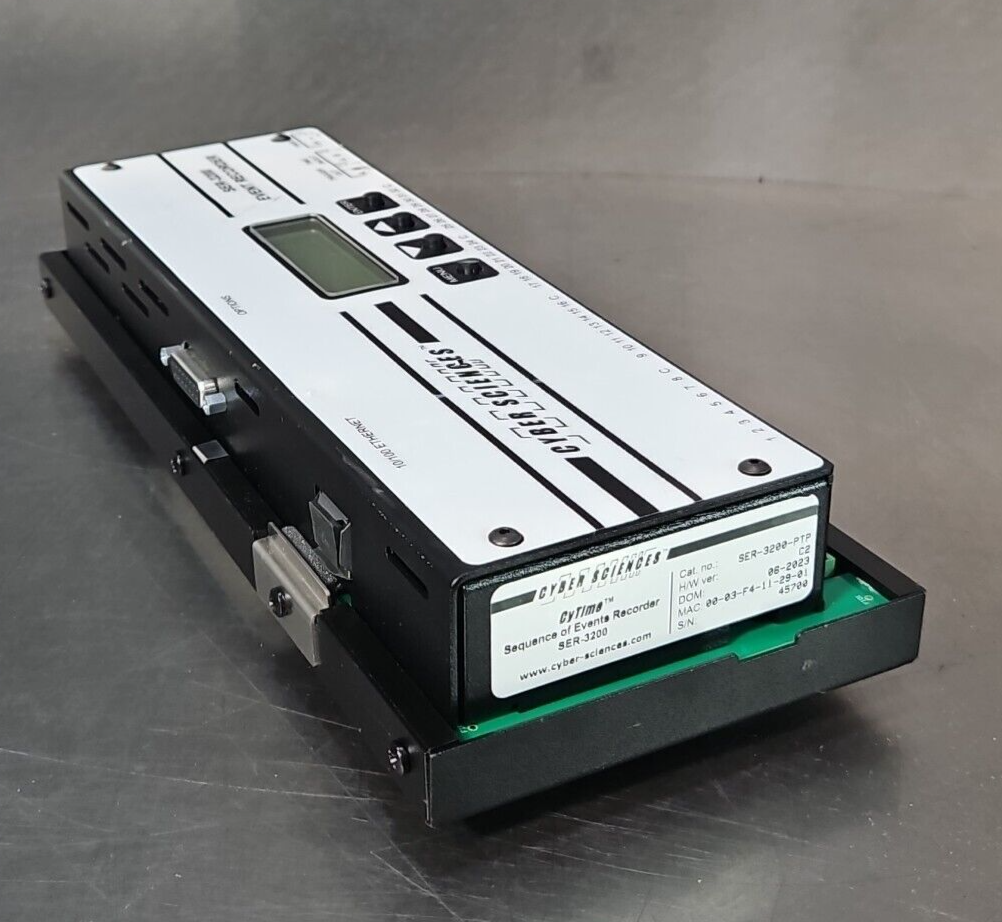 Cyber Sciences SER-3200-PTP Time Sequence of Events Recorder            (BIN454)