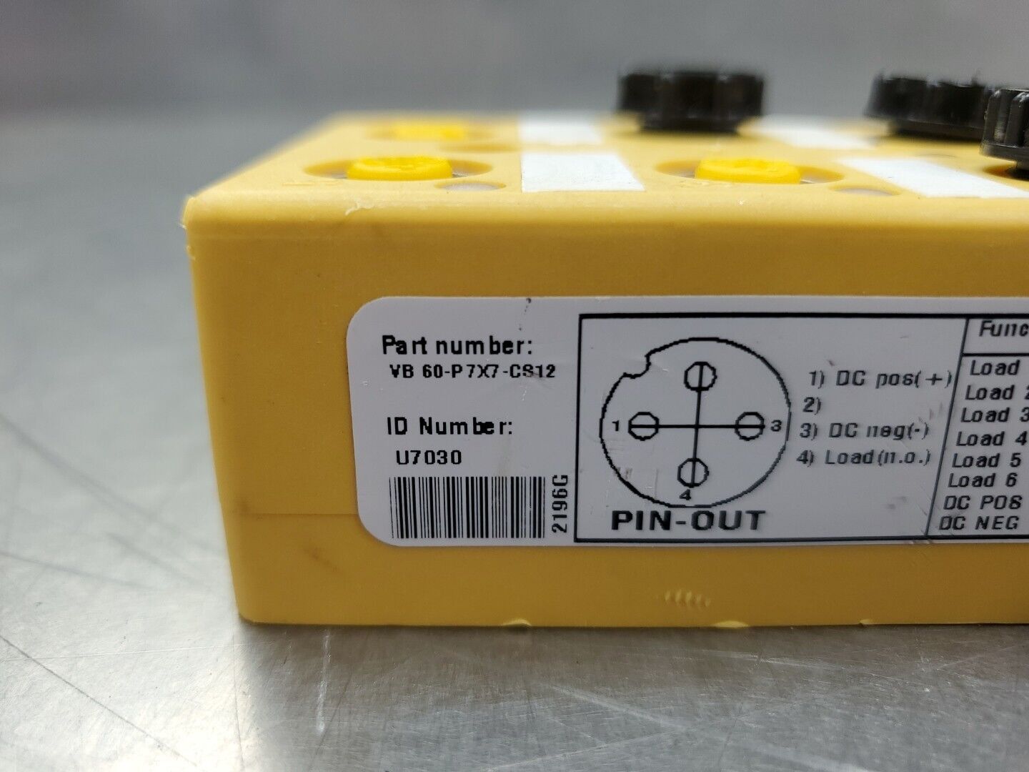 Turck VB 60-P7X7-CS12 Multibox Eurofast 6 Port 5PIN Module.                5E-16