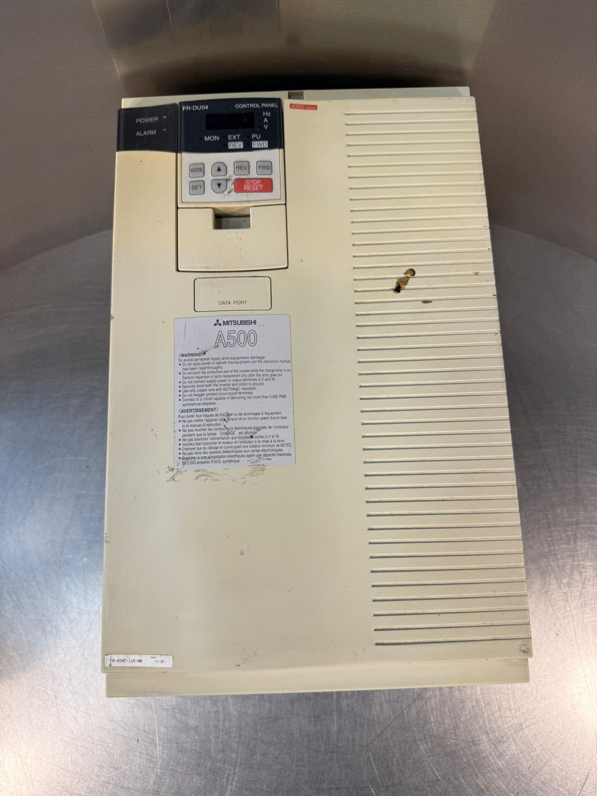 Mitsubishi FR-A540-11K-NA Inverter 380-480vac 0.2-400hz 380-480vac (7.6.3)