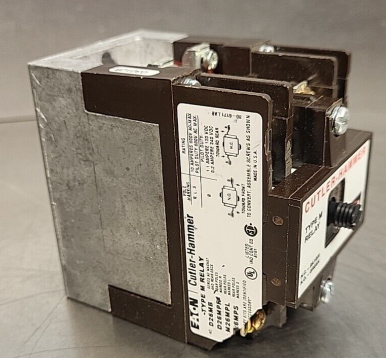 Cutler Hammer  D23MB D26MPR D26MPL  D26MPS Type M Relay  (BIN3.5.1)