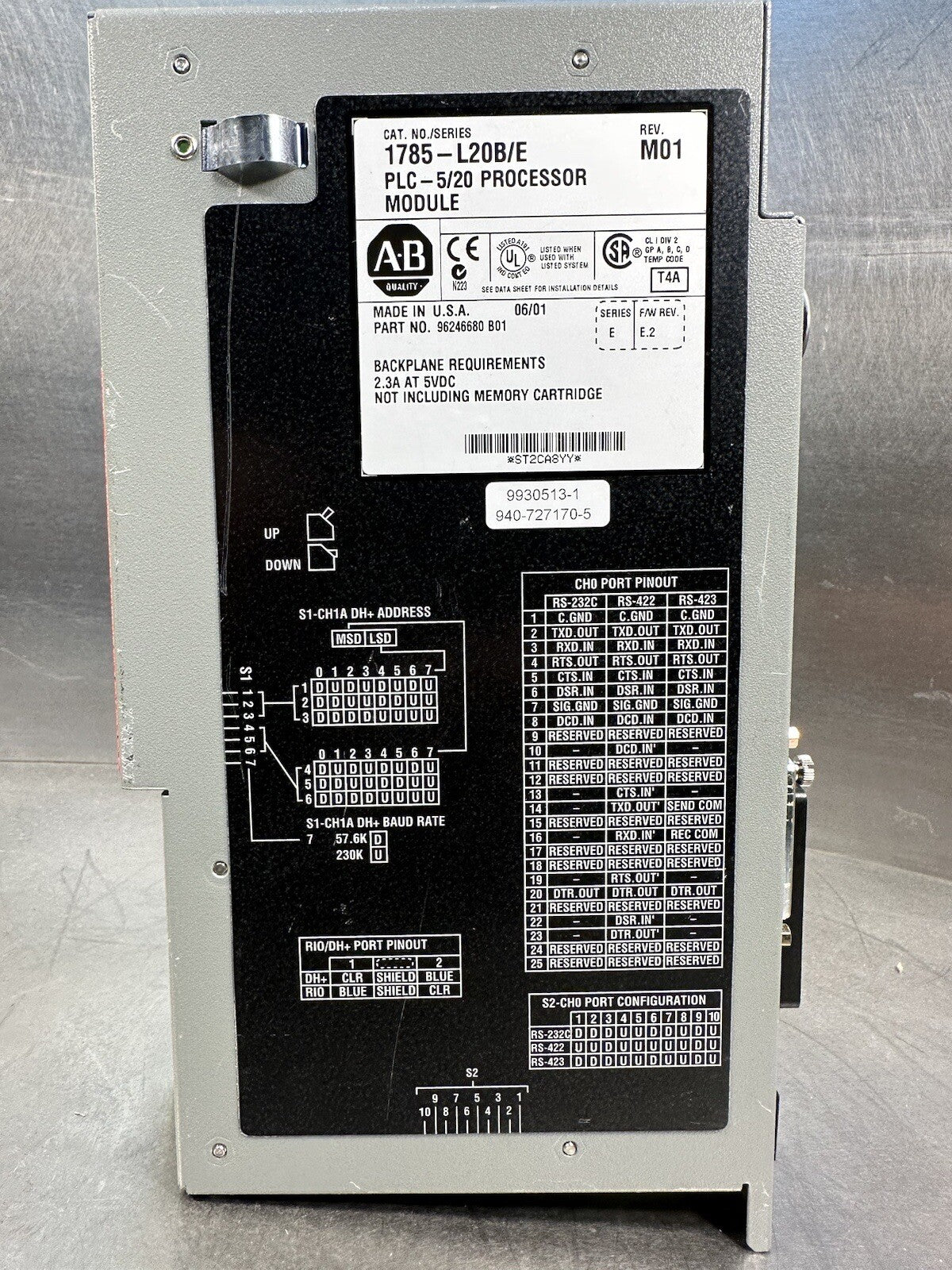 Allen-Bradley 1785-L20B PLC-5/20 Series E Programmable Controller(BIN1.2.3)