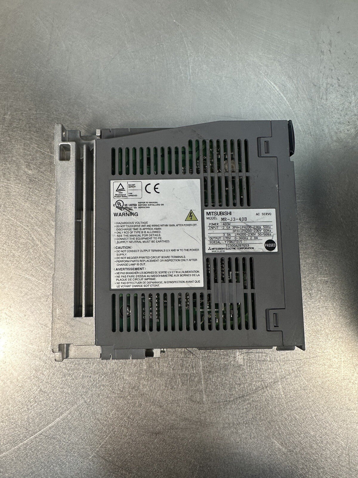 MITSUBISHI AC SERVO DRIVE MR-J3-40B - Each - (BIN-1.2.4)