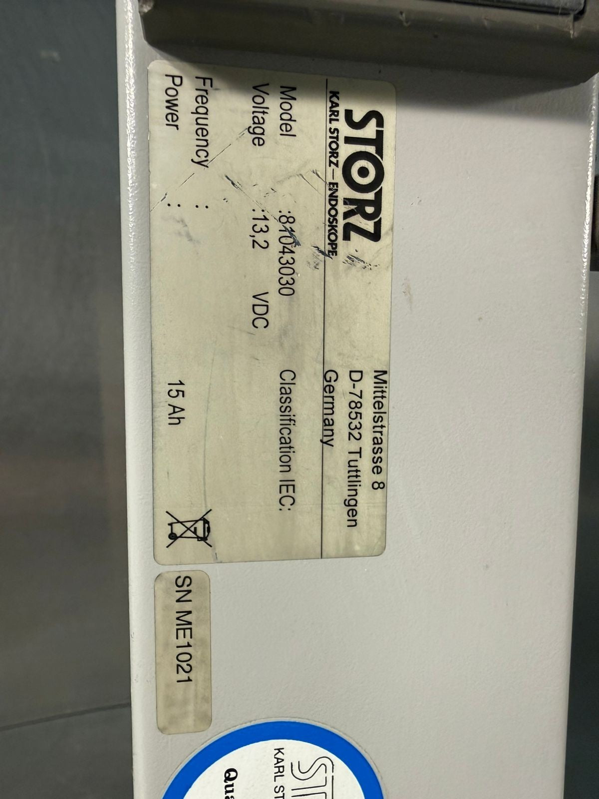 Storz 81043030 13,2Vdc 15 Ah                                       (6.4.4)