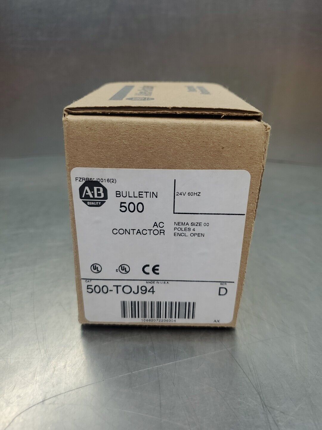ALLEN BRADLEY 500-TOJ94 Ser D Bulletin 500 AC Contactor.                   4D-42