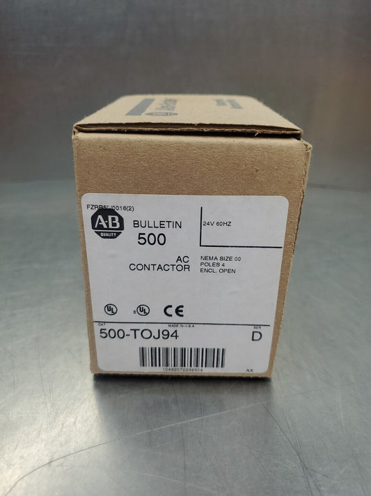 ALLEN BRADLEY 500-TOJ94 Ser D Bulletin 500 AC Contactor.                   4D-42