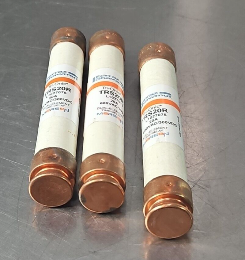 Ferraz Shawmut TRS20R Tri-Onic 20A  lot w/3                              loc4D37