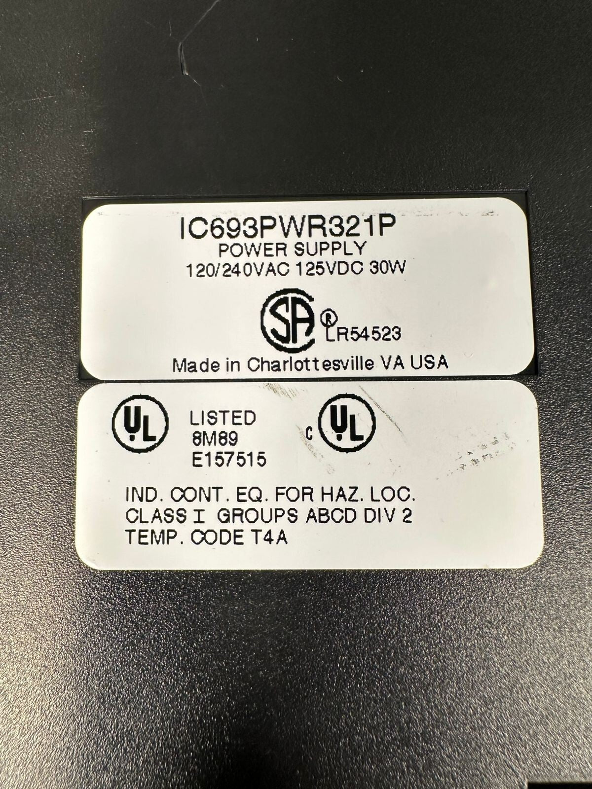 Ge Fanuc IC693PWR321P Power Supply Module 90-30 Series 120/240VAC  (5.3.3)