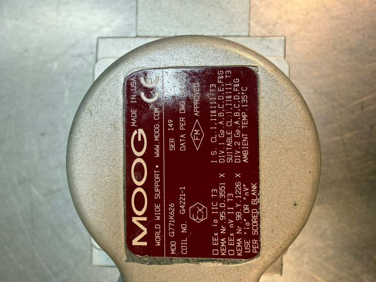 Moog G771K626 Servo Valve  3000Psi 312A6077P039                          (9.3.4)
