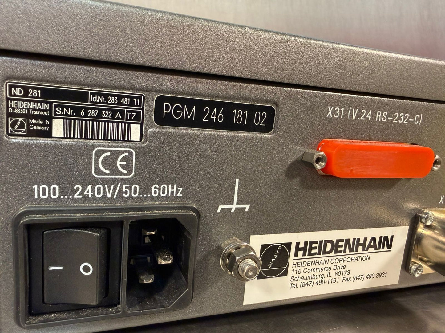 Heidenhain PGM-246-181-02 Digital Readout 100/240V 50/60Hz         (8.5.2)