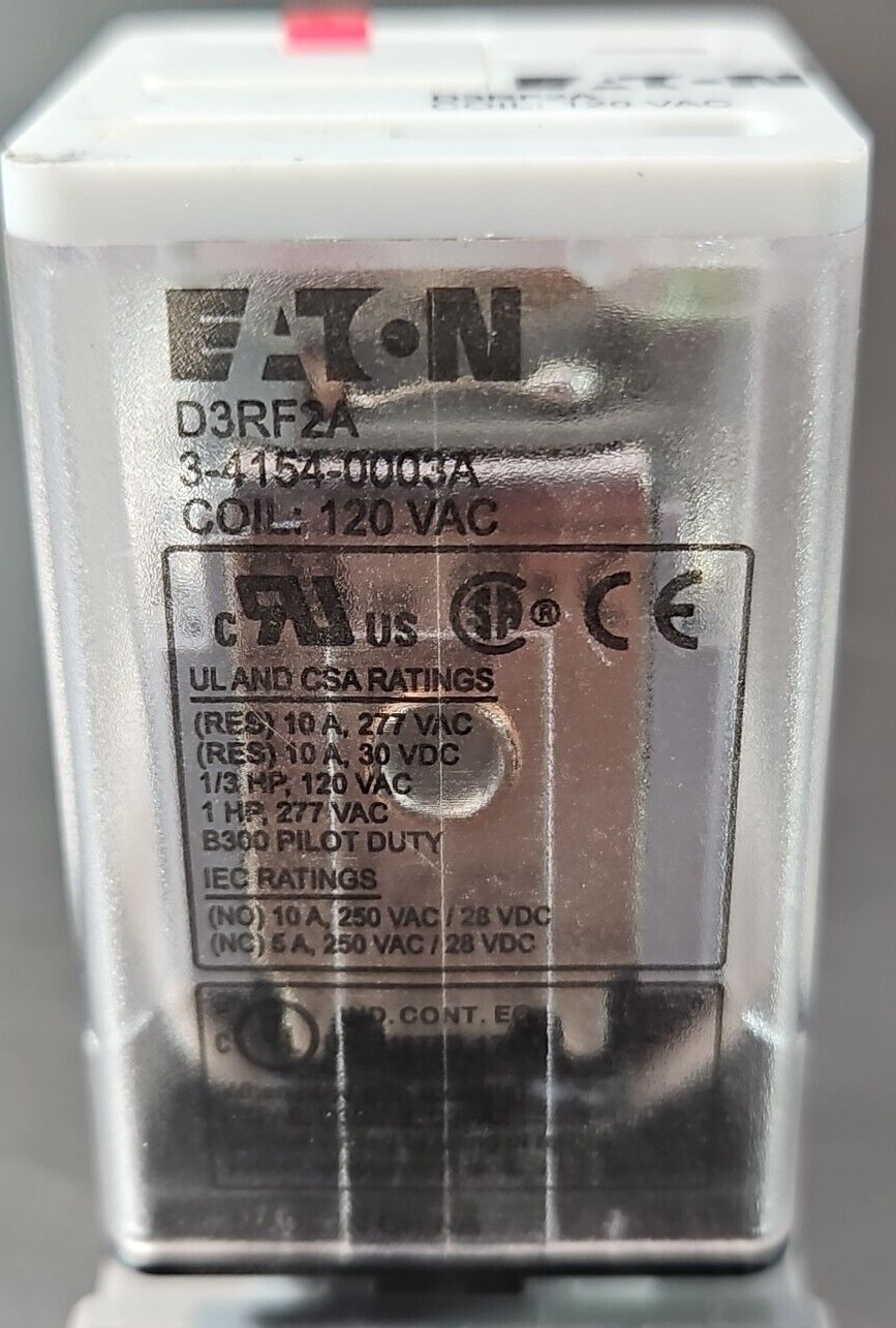 Eaton D3RF2A Relay Coil 120VAC with 51X120 Base                         (BIN413)