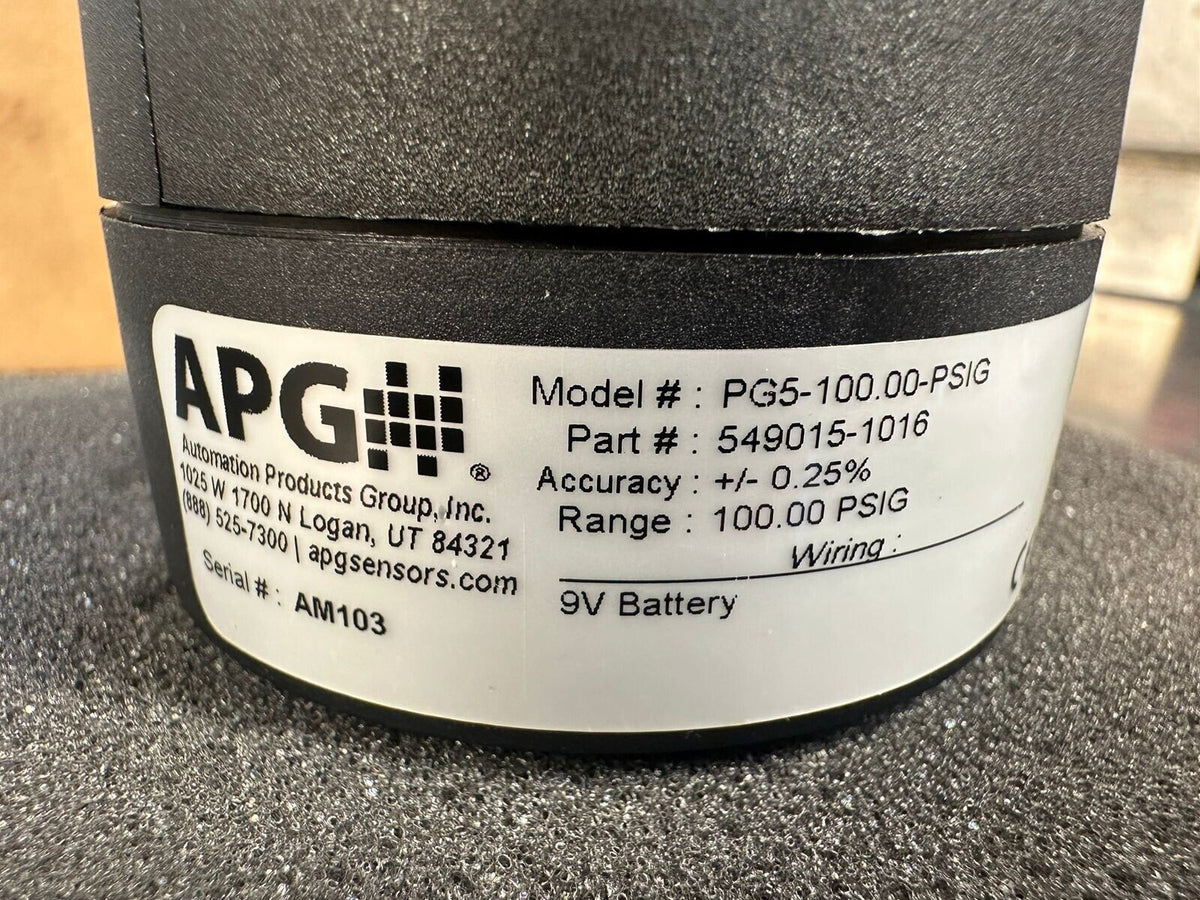 Apg PG5-100-00-PSIG  Ser. AM103 Pressure Guage/ PG510000PSIG (6C-14)