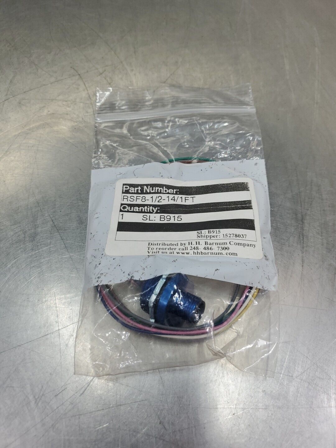 Dillin RSF8-1/2-14/1FT 8P Micro Male DC Receptacle.                      5D-35/1