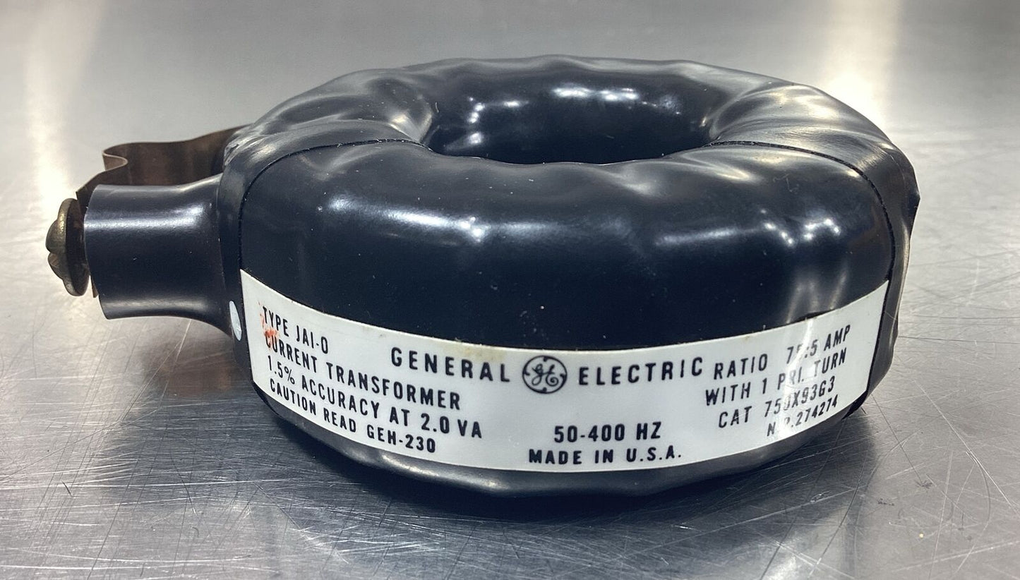 GE  JAI-0  Current Transformer Ratio 75:5  1.5% Accuracy At 2.0 VA       4D-25