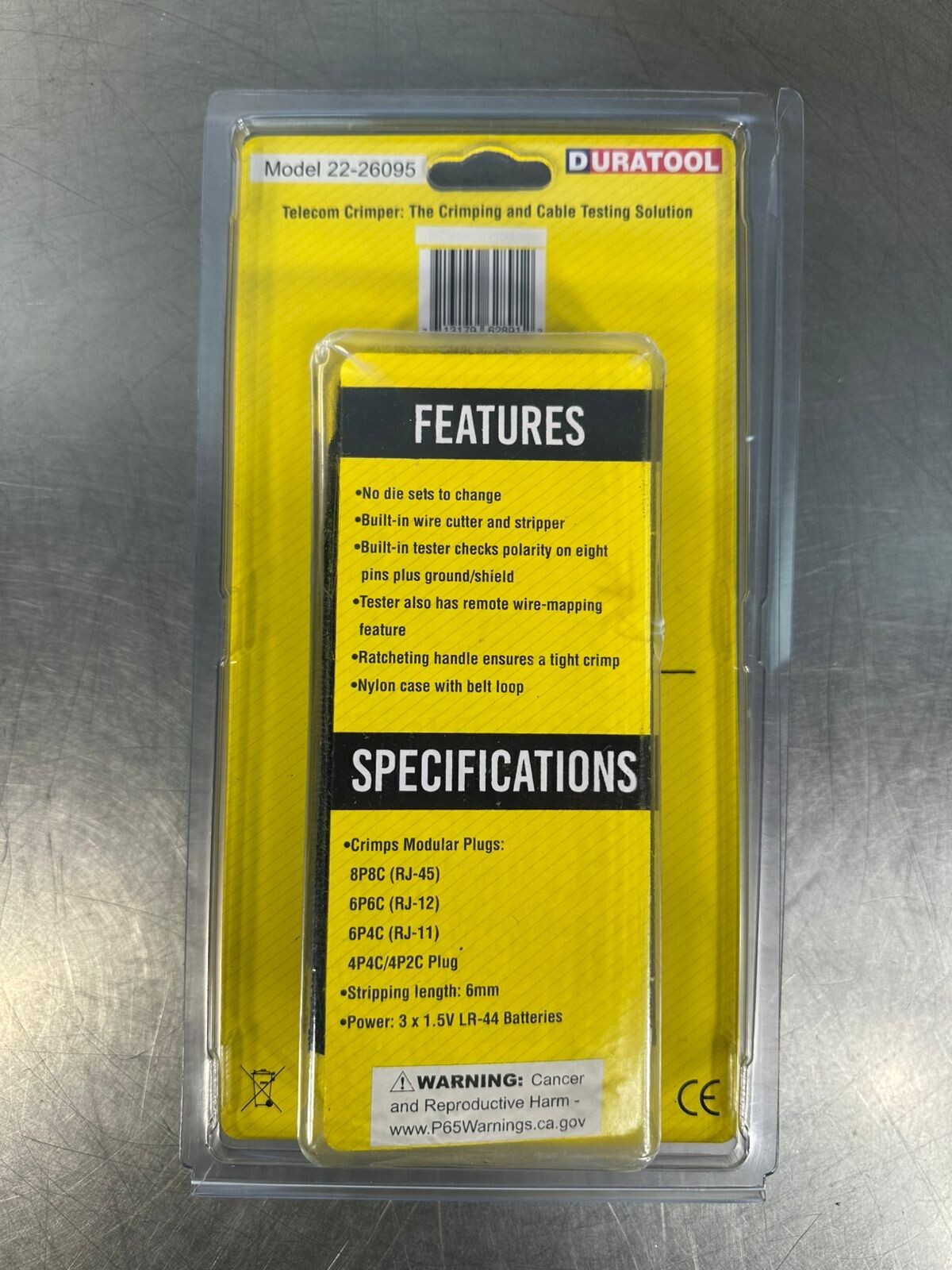 Duratool Telecom Crimper 22-26095 (7.2.3)