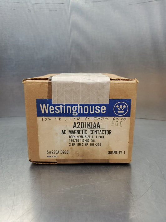 Westinghouse A201KIAA Magnetic Contactor Size.                             4B-43