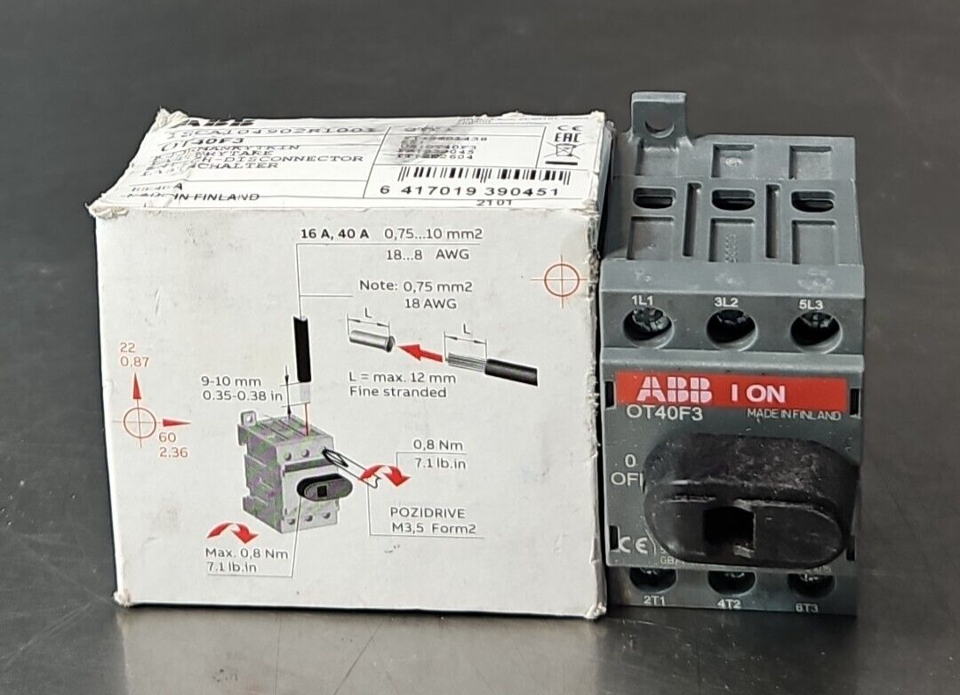 ABB OT40F3 Disconnect Switch 40A 3P                                     (BIN412)
