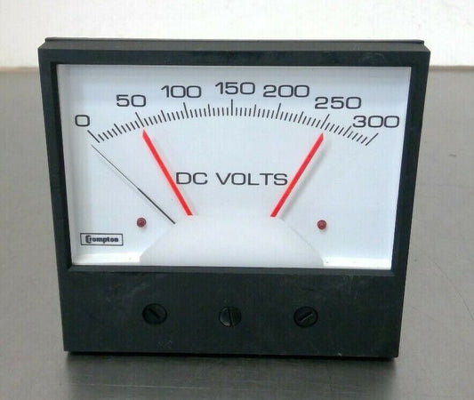 Crompton 239-302A-YGRX-AC-S1-S2 DC Volts Meter, 0-300VDC (27C4541)          5D-5