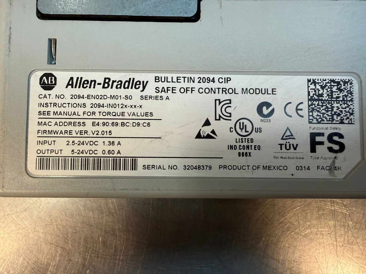 Allen Bradley 2094-EN02D-M01-S0 /A Kinetix 6500 2094-BMP5-M /A     (7.3.5)