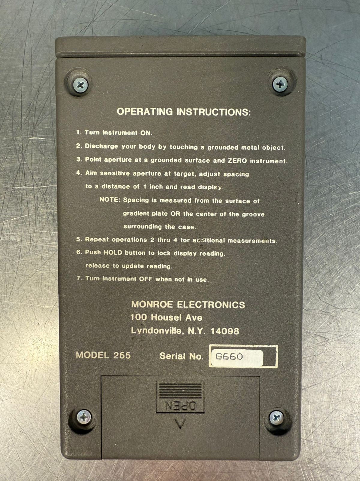Monroe Electronics Model: 255 Digital Stat-Arc Electrostatic F.    (7.3.4)