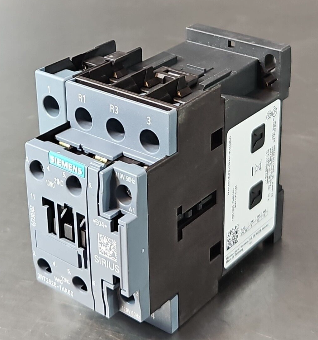 Siemens 3RT25261AK60 4Pole Contactor 25A 11kW 120Vdc Coil               (BIN412)