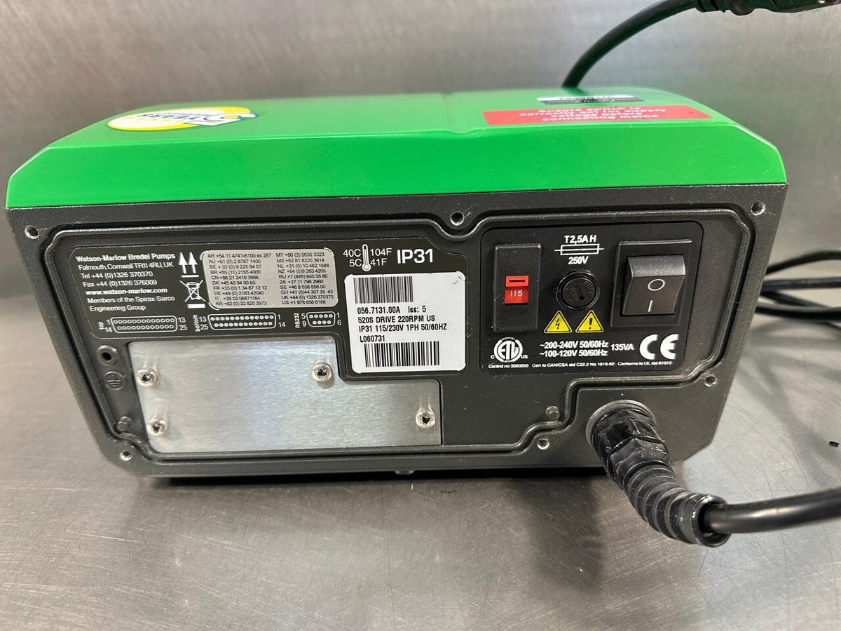 Watson Marlow 520S Peristaltic Pump 056.7131.00A Iss:5  220RPM  (12.4.7)