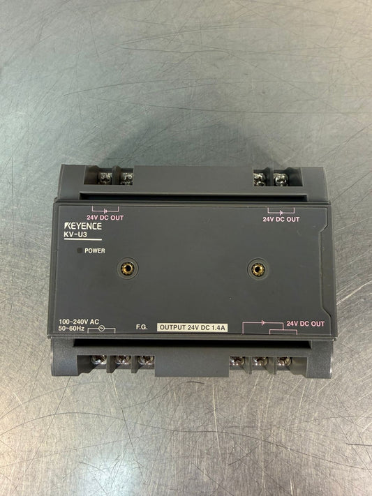  Keyence KV-U3 Power Supply 100-240Vac 50-60 24Vdc 1.4A             (7.2.3)
