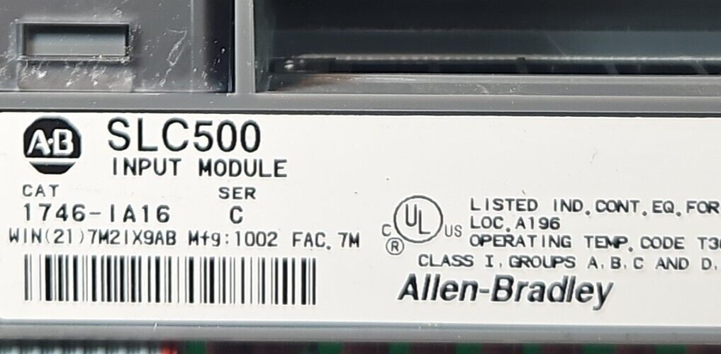 Allen-Bradley 1746-IA16/C  SLC500 Input Module                          (BIN631)