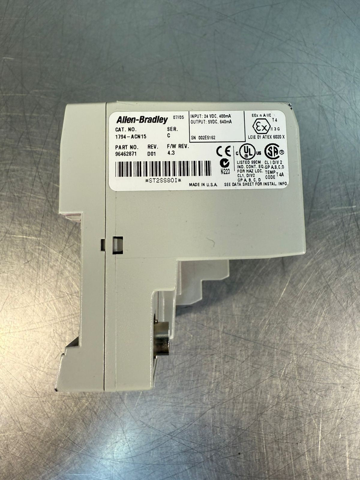 Allen Bradley 1794-ACN15 /C Rev. D01 Fw.4.3       (2.3.3)