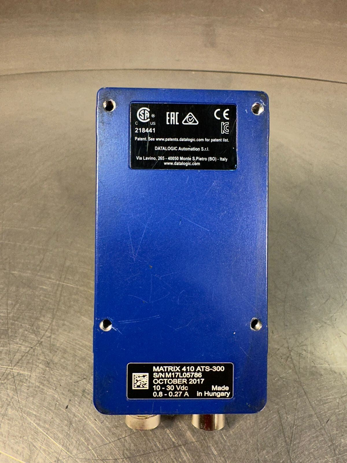 Datalogic Matrix 410 ATS-300   10-30Vdc 0.8-0.27A   218441         (5.4.2)
